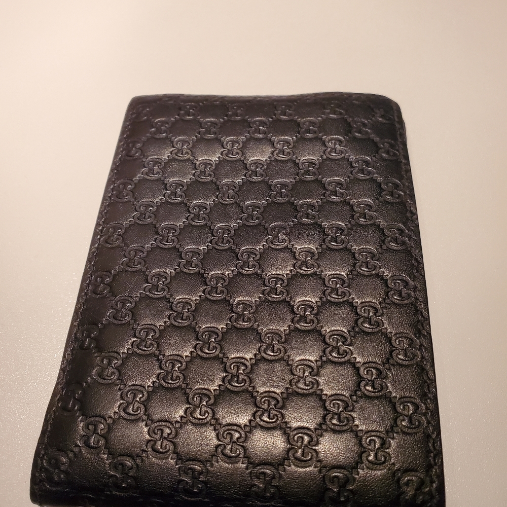 Blue MicrGuccissima bi-fold Wallet w/ Coin Pouch - Picture 3 of 4